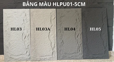 Tấm ốp tường vân đá nấm màu xám nước HLPU01-03